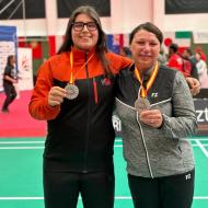 Beatriz Monteiro de prata no Internacional de Badminton de Vitória