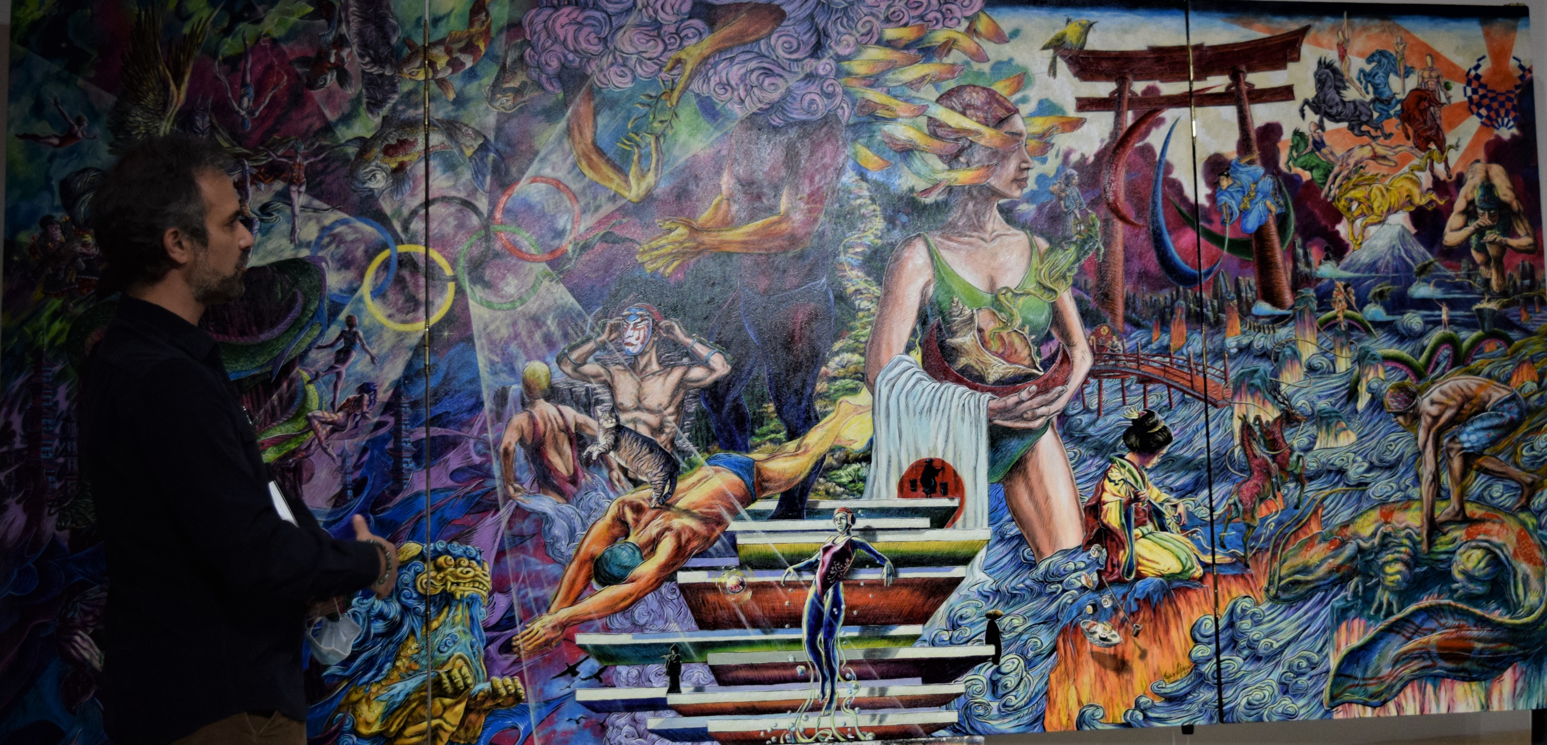 Obra plástica sobre Tóquio 2020 apresentada no Museu do Oriente